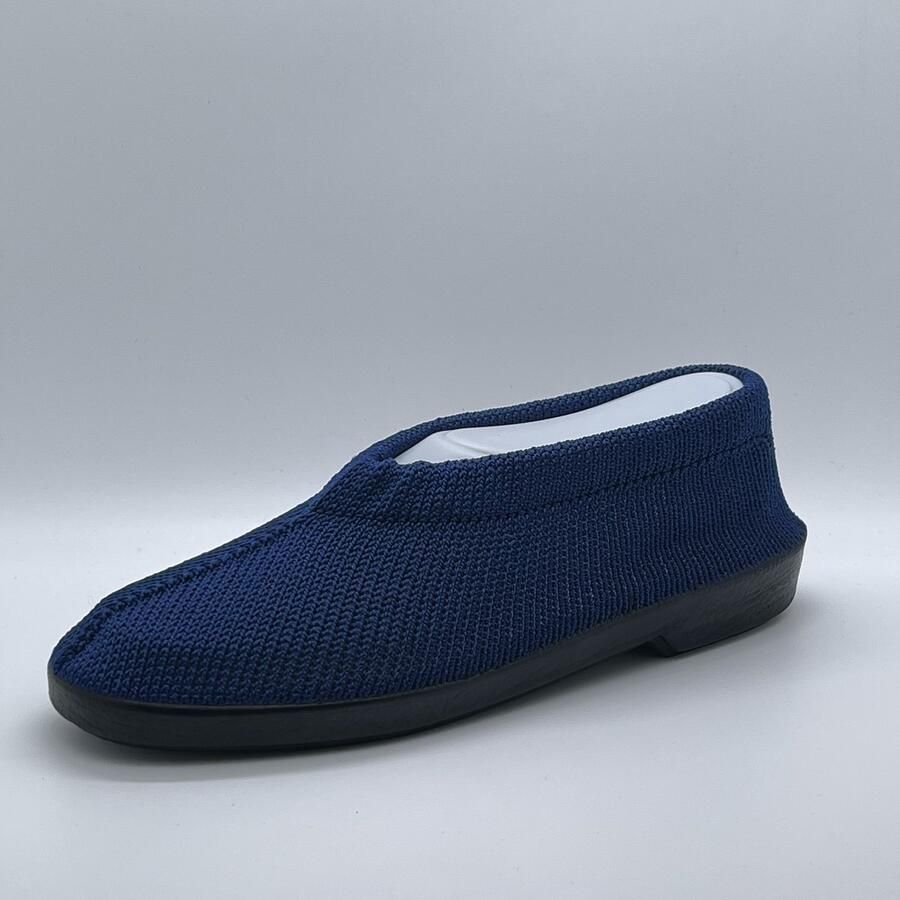 EUROCONFORTO Gebreide Portugese Schoen Blauw Kobalt Instappers Pantoffel
