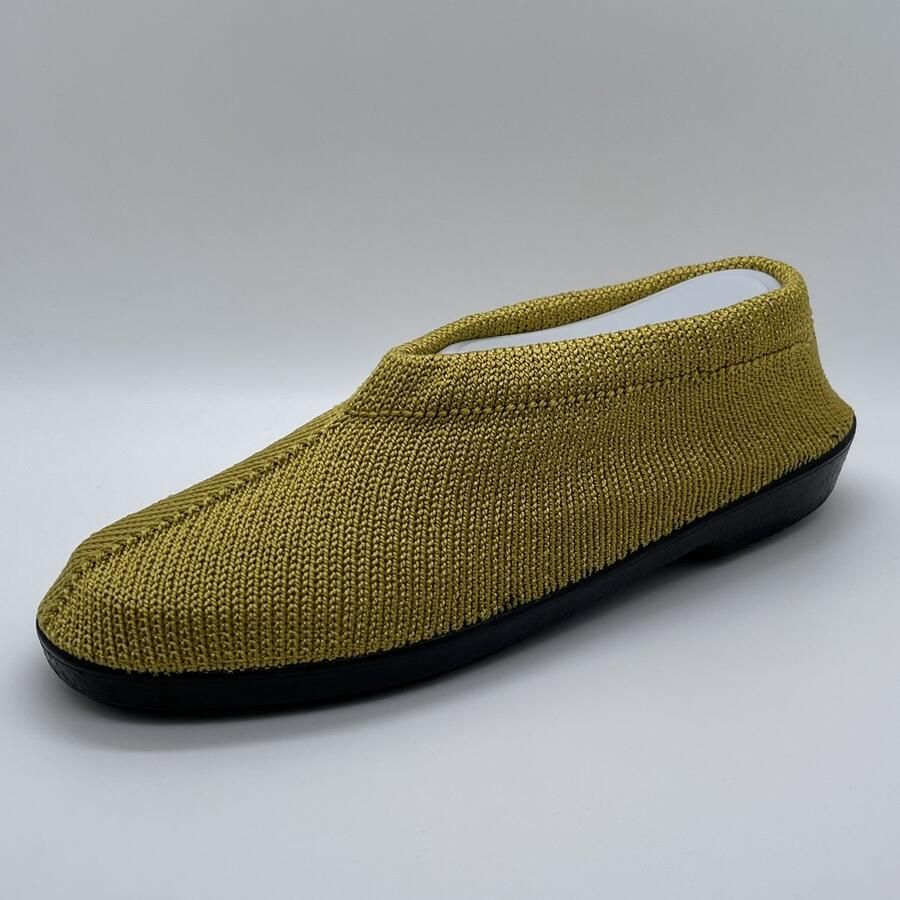EUROCONFORTO Gebreide Portugese Schoen Olive Gold Instappers Pantoffel