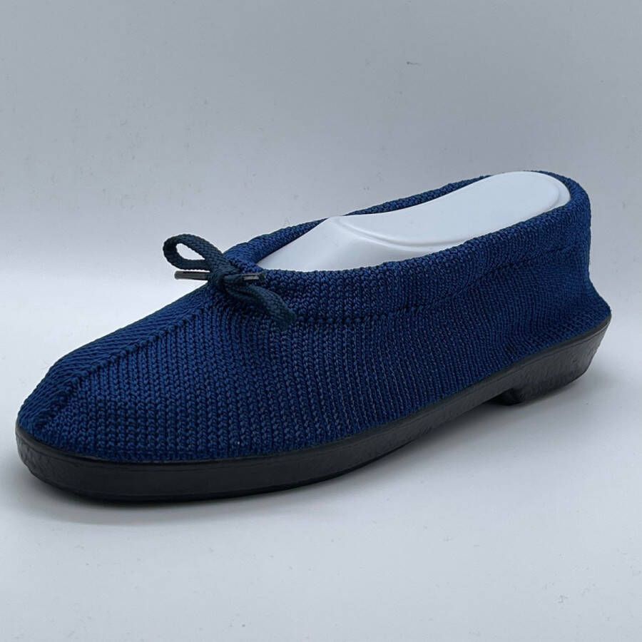 EUROCONFORTO Gebreide Portugese Schoen Atacador Blauw Kobalt Instappers Pantoffel