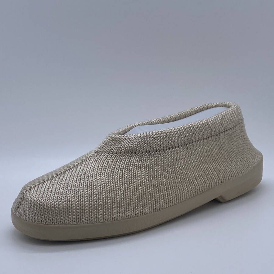 EUROCONFORTO Gebreide Portugese Schoen Beige Gold Instappers Pantoffel