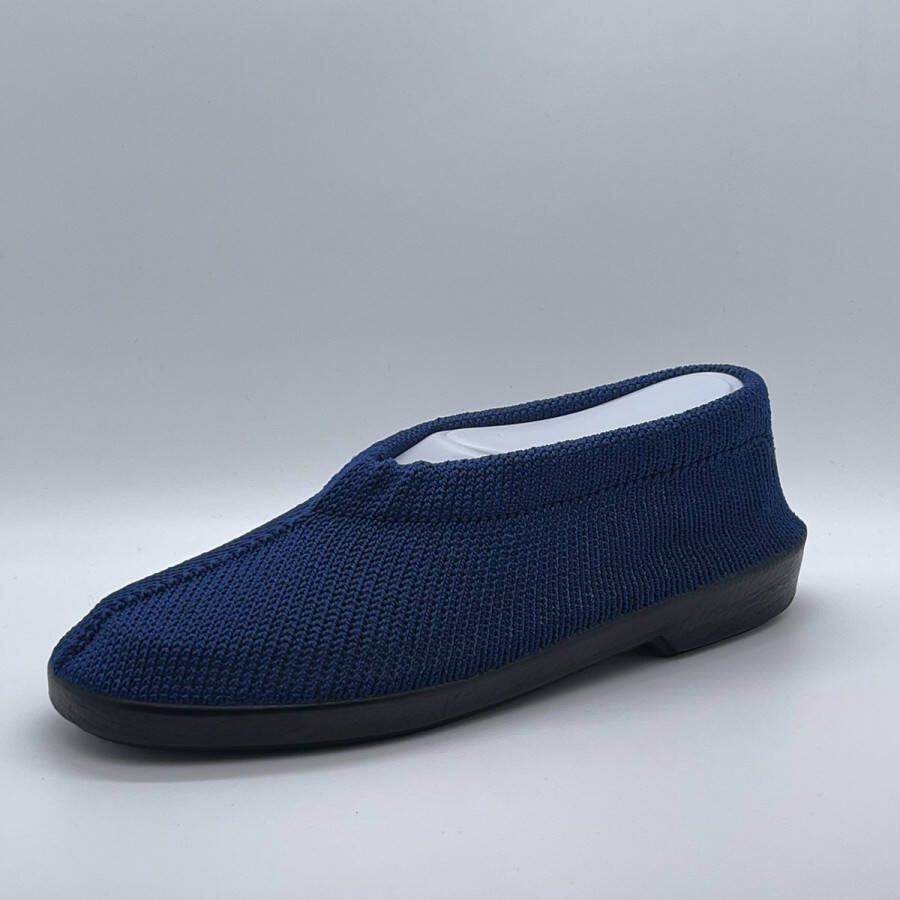 EUROCONFORTO Gebreide Portugese Schoen Blauw Kobalt Instappers Pantoffel
