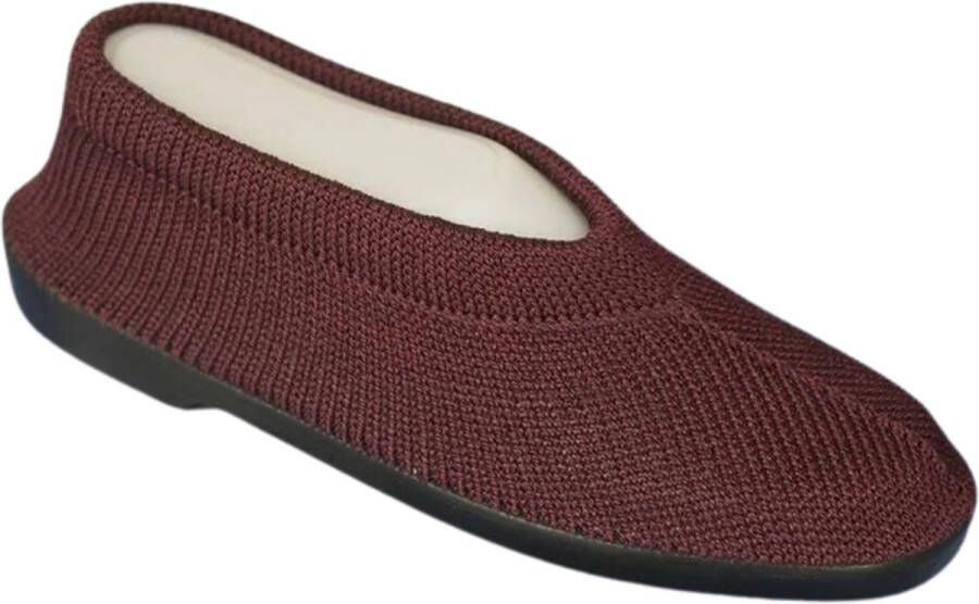 EUROCONFORTO Gebreide Portugese Schoen Bordeaux Vino Instappers Pantoffel
