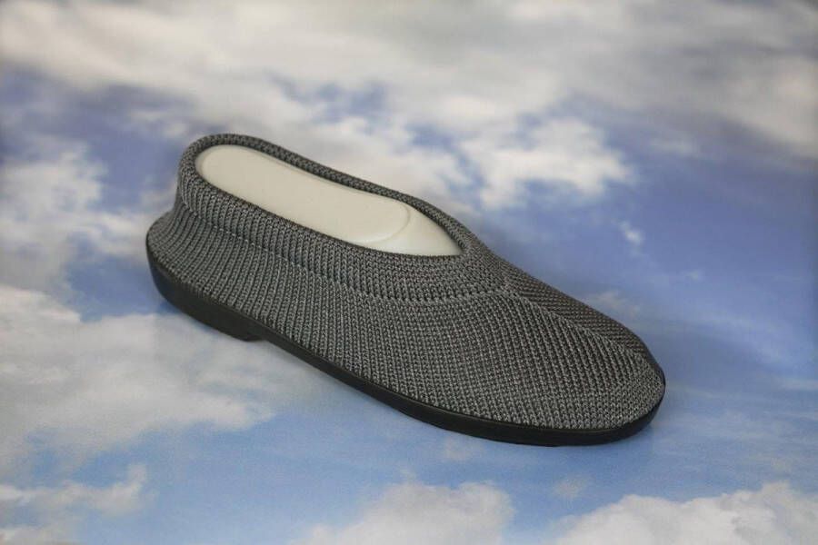 EUROCONFORTO Gebreide Portugese Schoen Grijs Silver Instappers Pantoffel - Foto 1