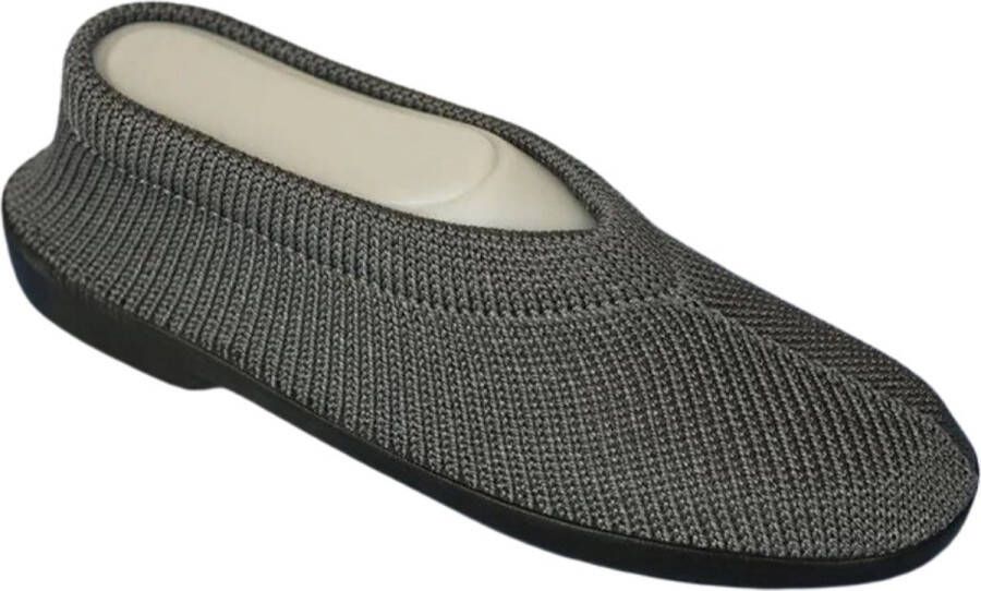 EUROCONFORTO Gebreide Portugese Schoen Grijs Silver Instappers Pantoffel