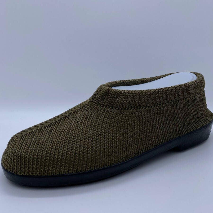 EUROCONFORTO Gebreide Portugese Schoen Groen Olive Instappers Pantoffel - Foto 2