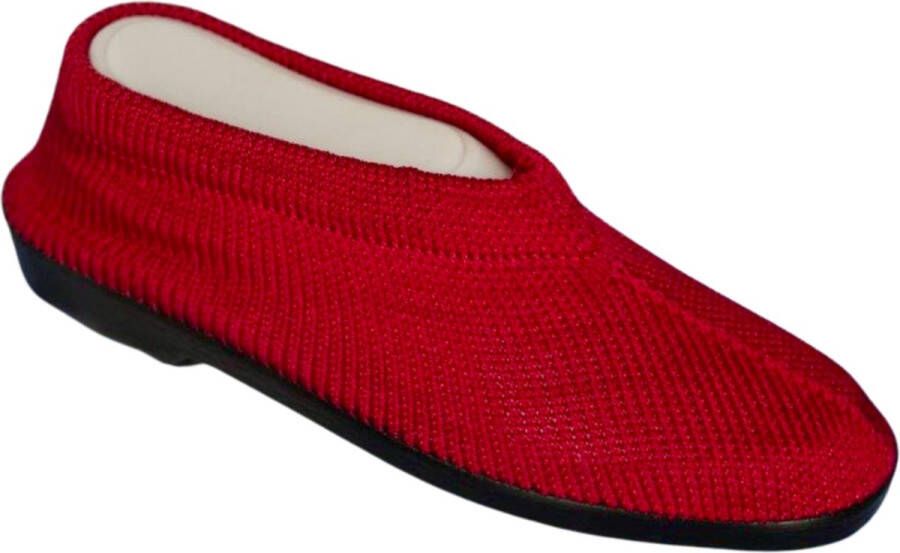 EUROCONFORTO Gebreide Portugese Schoen Rood Karmijn Instappers Pantoffel - Foto 2