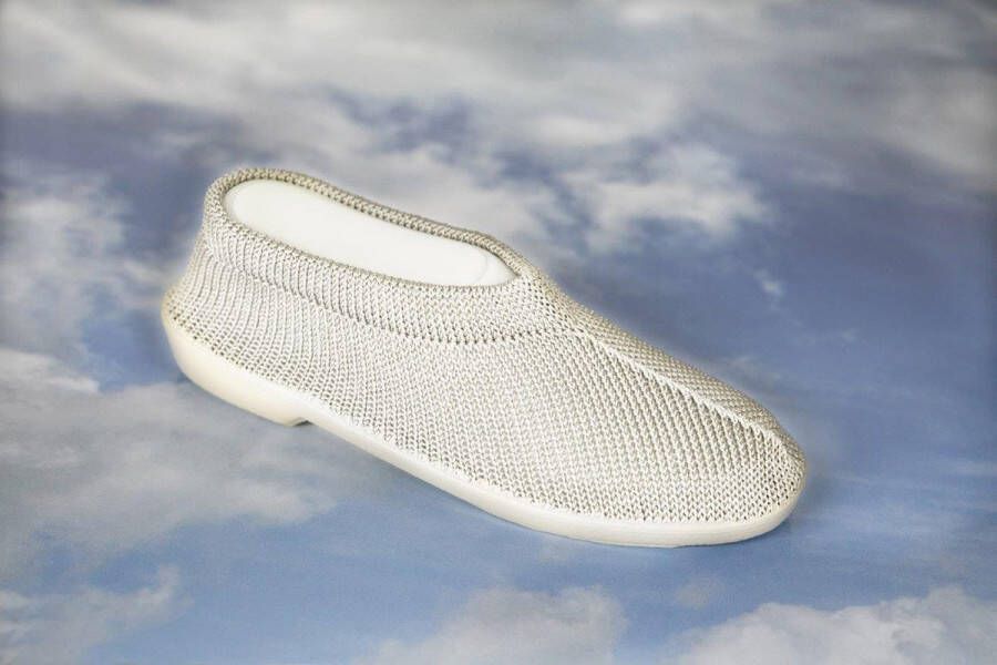 EUROCONFORTO Gebreide Portugese Schoen Pure White Instappers Pantoffel