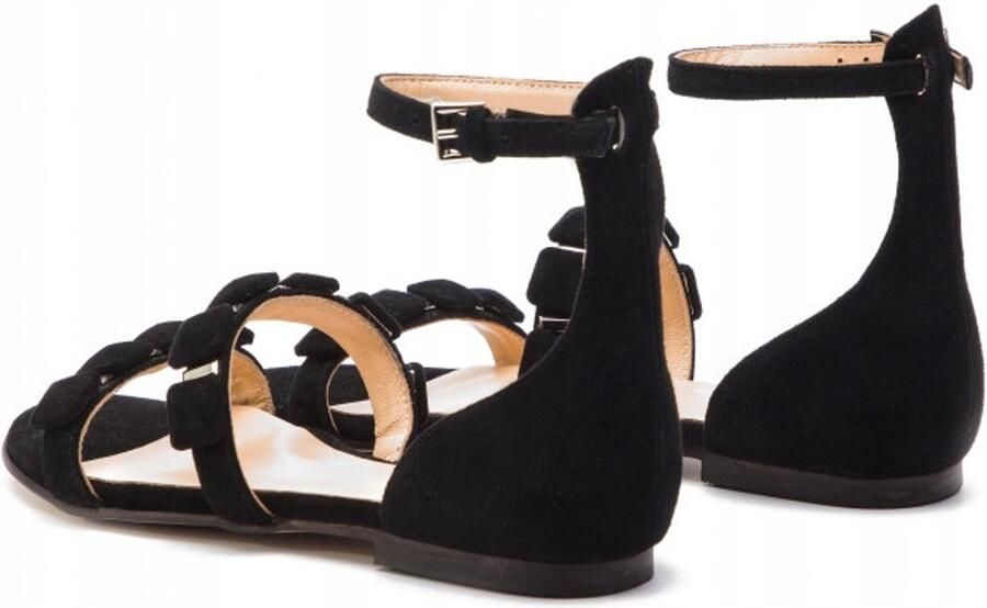 Eva Minge 3W4G8* Dames Sandalen Leer Zwart