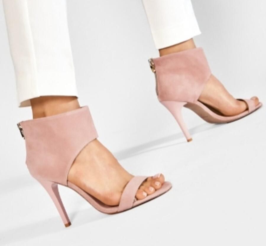 Eva Minge Leren Sandalen Roze