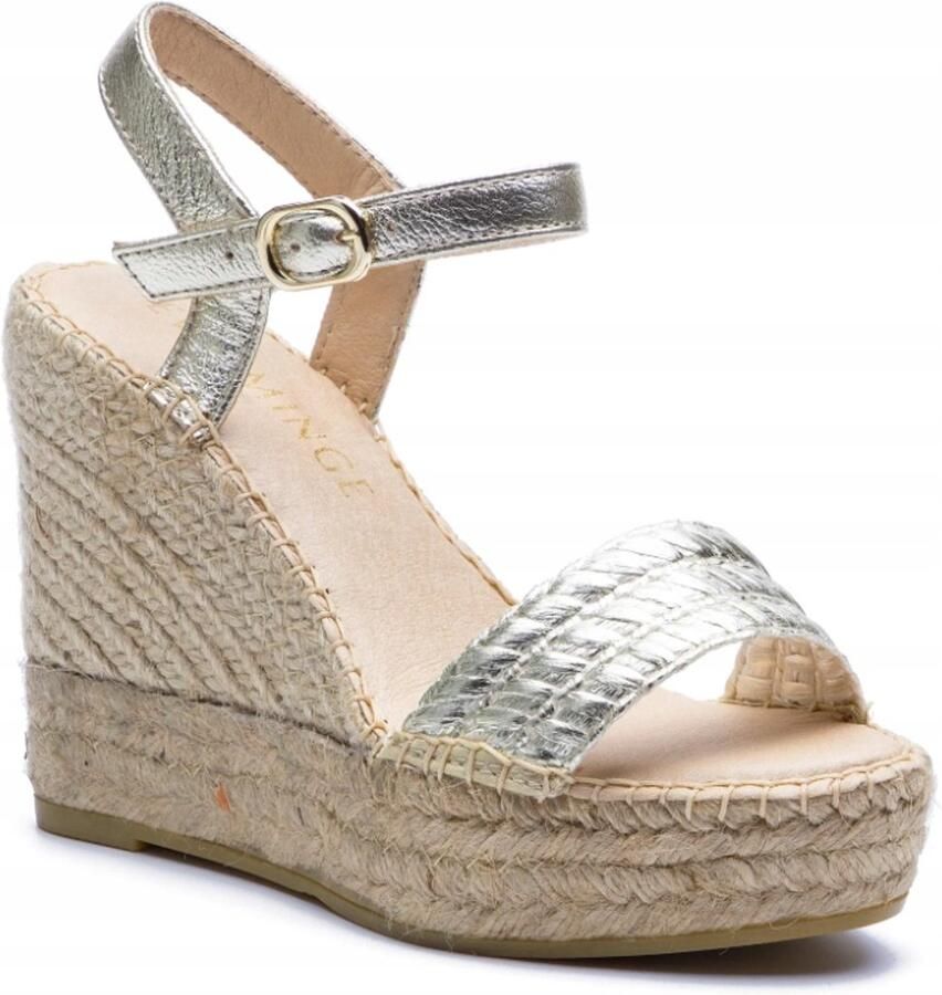 Eva Minge Sandalen Goud Glanzend