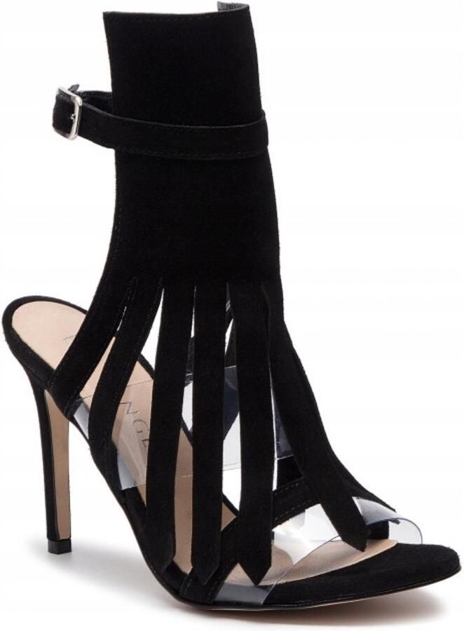 Eva Minge Sandalen Zwart Leer