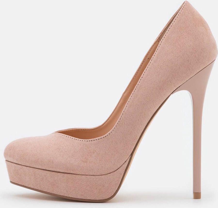 Even & Odd Faux Suede pumps Licht roze hoge hakken - Foto 1