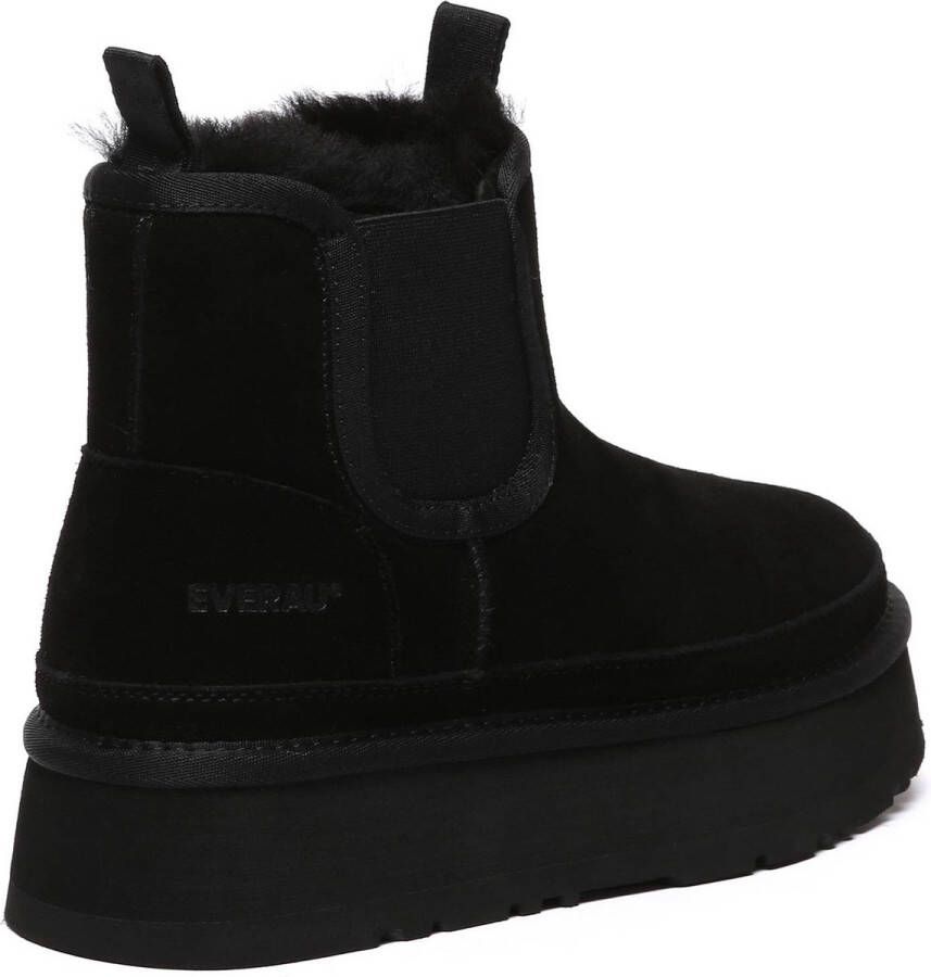 EVERAU Australia Dames Leren Plateaulaarzen Chelsea-Stijl Shoveler