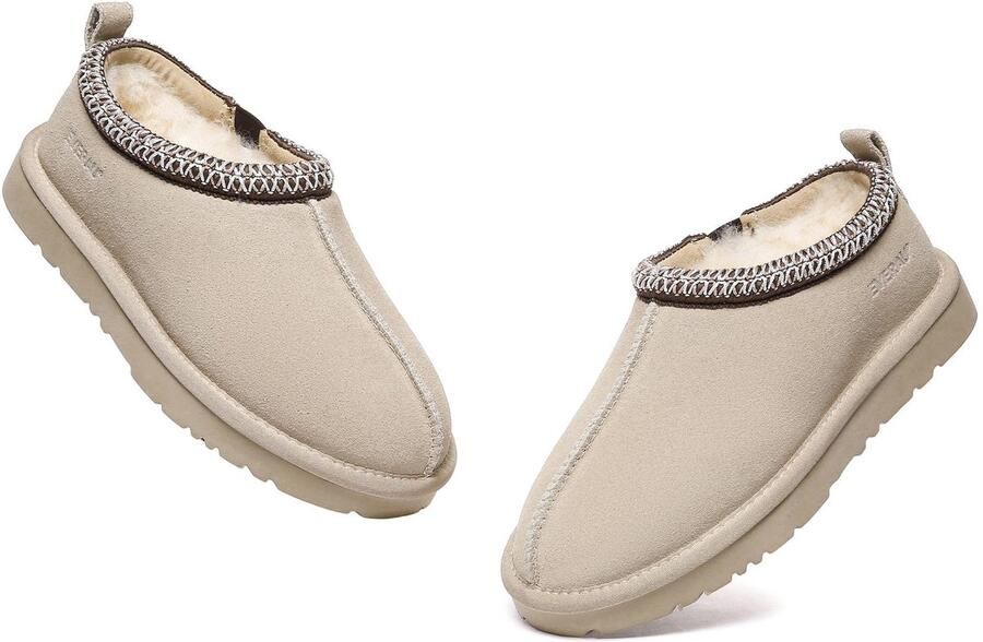EVERAU Australia Dames Leren Pantoffels Wigeon
