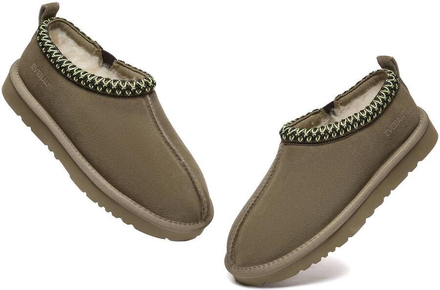 EVERAU Australia Dames Leren Pantoffels Wigeon