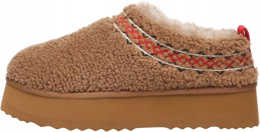EVERAU Australia Everau Chestnut Loungeslippers met Platform Bruin