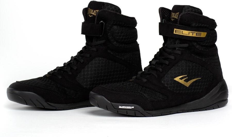 Everlast Elite 2 Boksschoenen High-top Zwart Goud (Beschikbaar in verschillende maten)