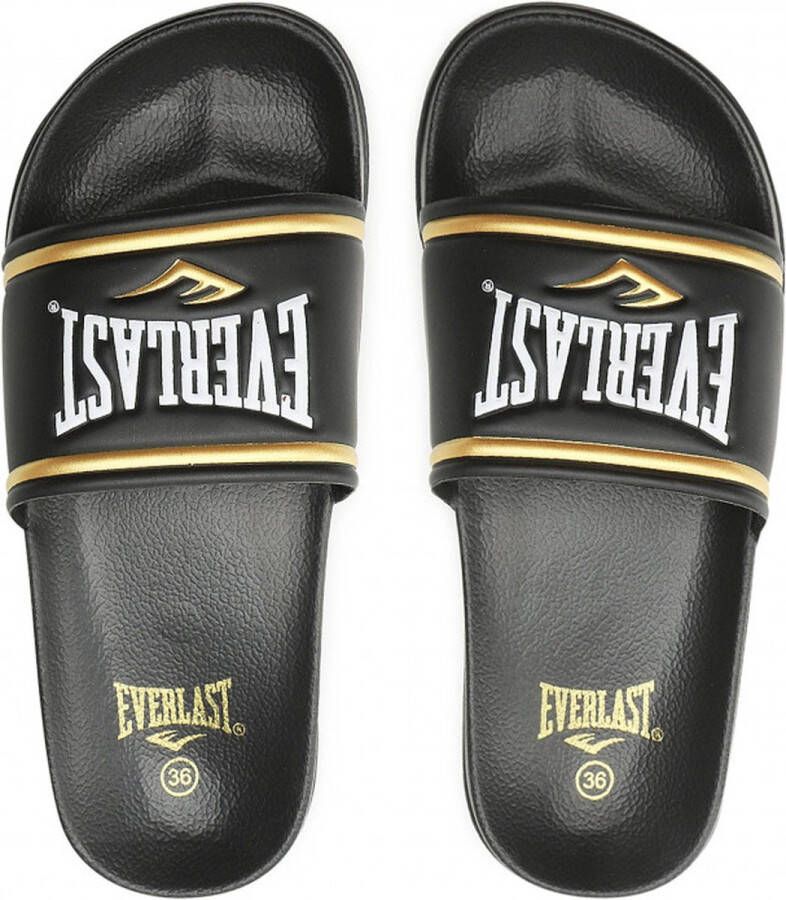 Everlast Side Slippers zwart goud dames