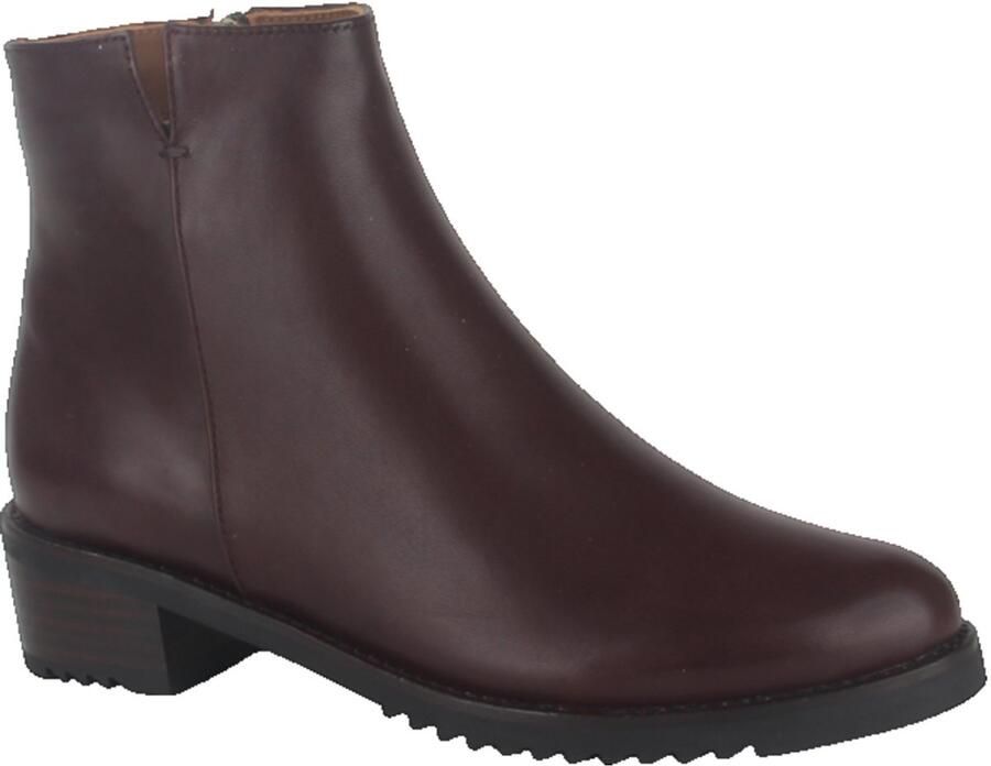EVERYBODY Enkellaarsjes Dames Belport Leer Bordeaux