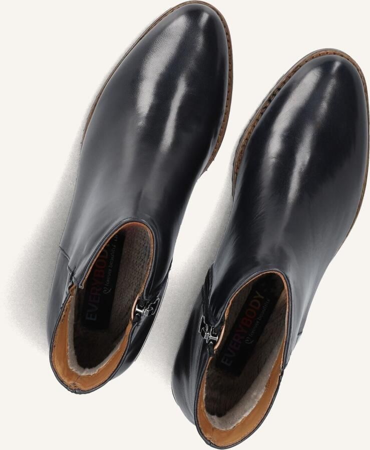 EVERYBODY Enkellaarsjes Dames Belport Maat: 38 5 Materiaal: Leer Kleur: Blauw - Foto 3