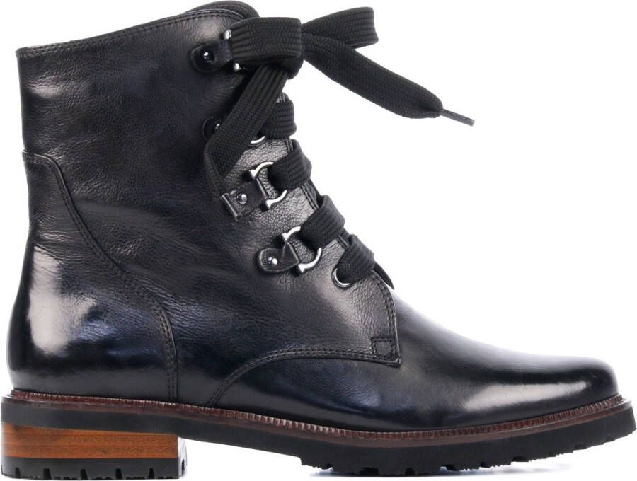 Everybody Veterboots Dames Laarzen Damesschoenen Leer 11682 Zwart