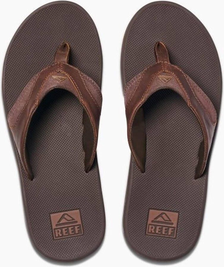 Reef Leather Fanningdark Brown Heren Slippers Donkerbruin - Foto 3