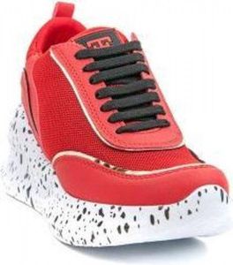 Ewoll Dames Sneaker met hoge zool Rood