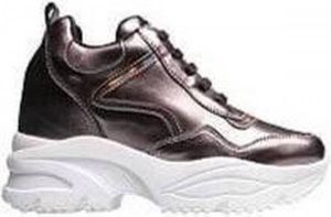Ewoll Dames sport Sneaker met hoge zool Brons