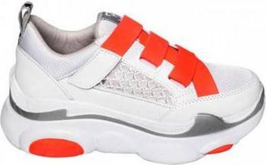 Ewoll Dames Sport Sneaker met hoge zool Oranje - Schoenen.nl