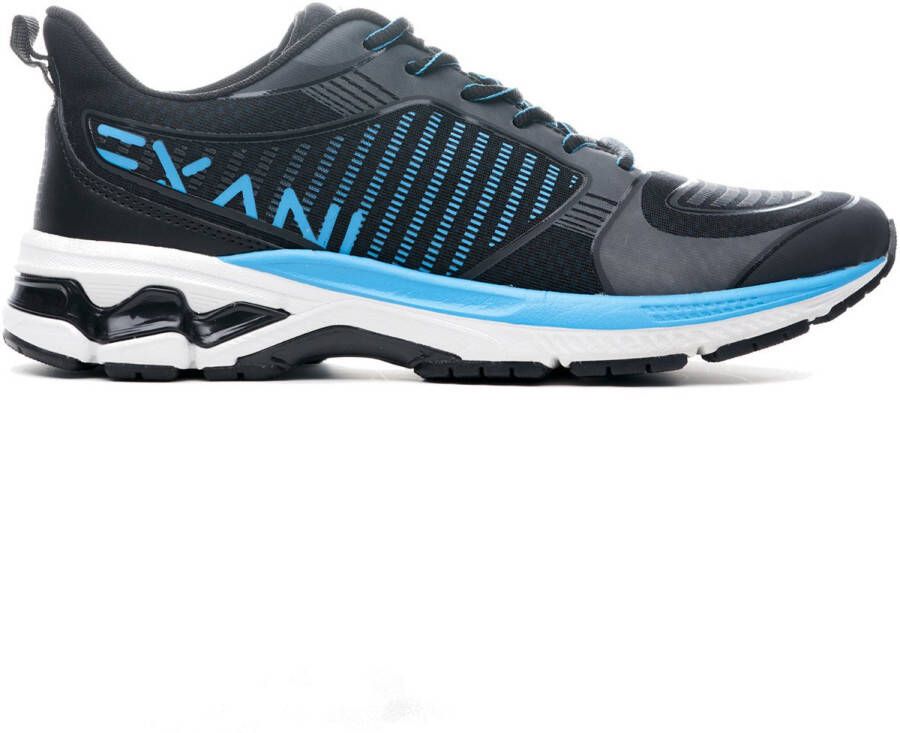 Exani UNIX Heren Sneakers Zwart Blauw Lichtgewicht Comfortabel
