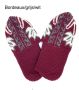 A Sense of Love Hand gebreide wollen sloffen bordeaux grijs wit 4XL 45 - Thumbnail 2