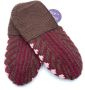 A Sense of Love Handgebreide Sloffen Bruin bordeaux roze 5 XL - Thumbnail 1