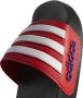 Adidas Perfor ce Adilette Shower badslippers zwart wit rood Rubber 33 - Thumbnail 9