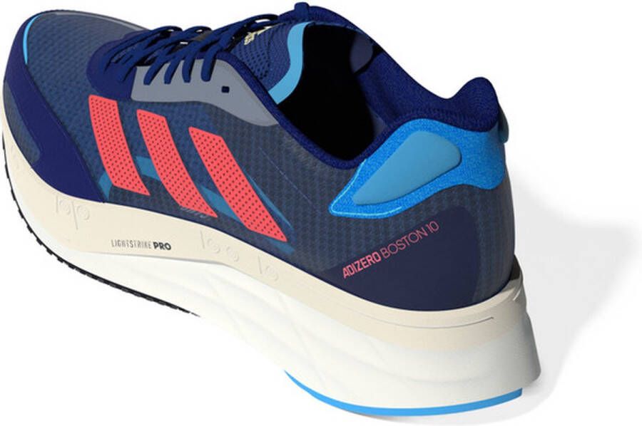 adidas Adizero Boston 10 Heren Sportschoenen rood blauw