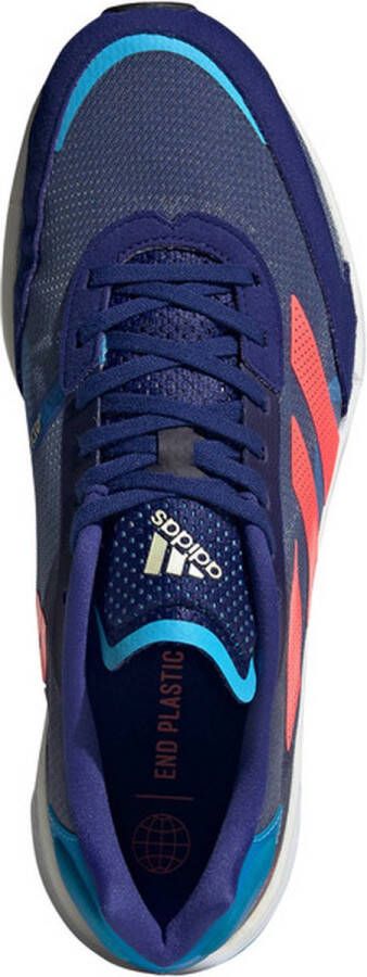adidas Adizero Boston 10 Heren Sportschoenen rood blauw