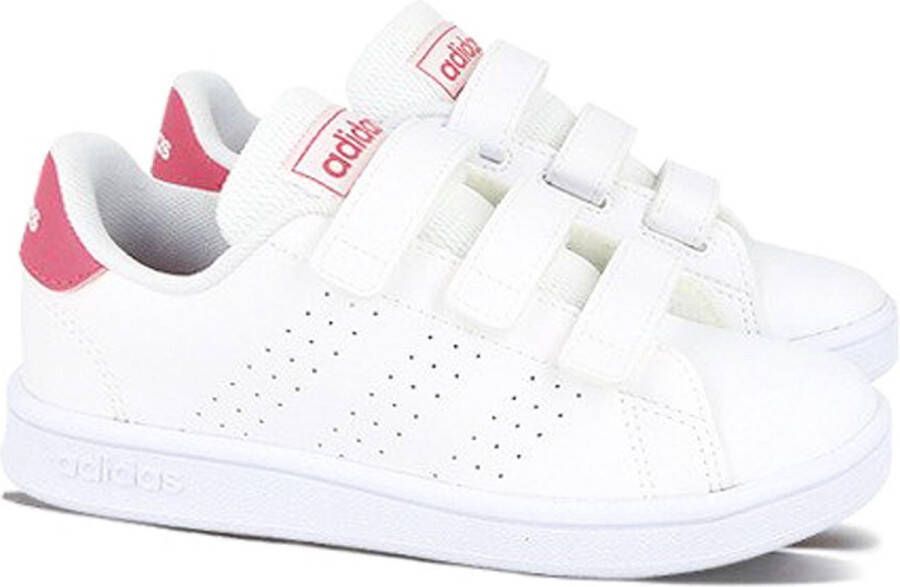 adidas Advantage Meisjes Sneakers White Real Pink White