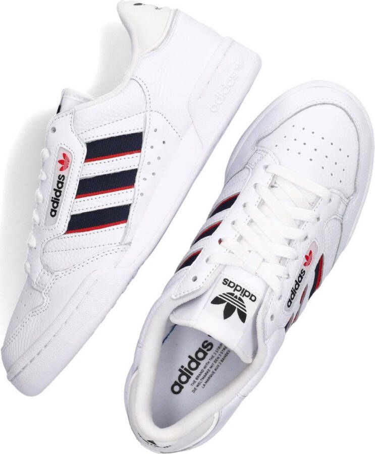 adidas Continental 80 Stripes Heren Sneakers Ftwr White Collegiate Navy Vivid Red
