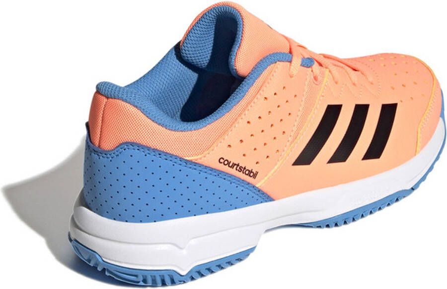 adidas Court Stabil kinderen Sportschoenen Volleybal Indoor oranje blauw