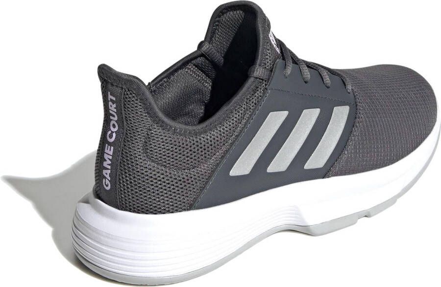 Adidas GameCourt Tennisschoenen Grey Six Silver Metallic Purple Tint Dames - Foto 8