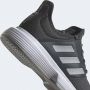 Adidas GameCourt Tennisschoenen Grey Six Silver Metallic Purple Tint Dames - Thumbnail 9