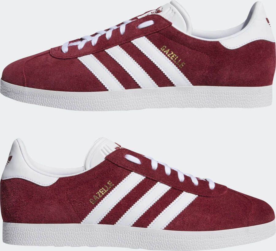 Adidas Originals Gazelle Shoes Collegiate Burgundy Cloud White Cloud White- Collegiate Burgundy Cloud White Cloud White - Foto 13