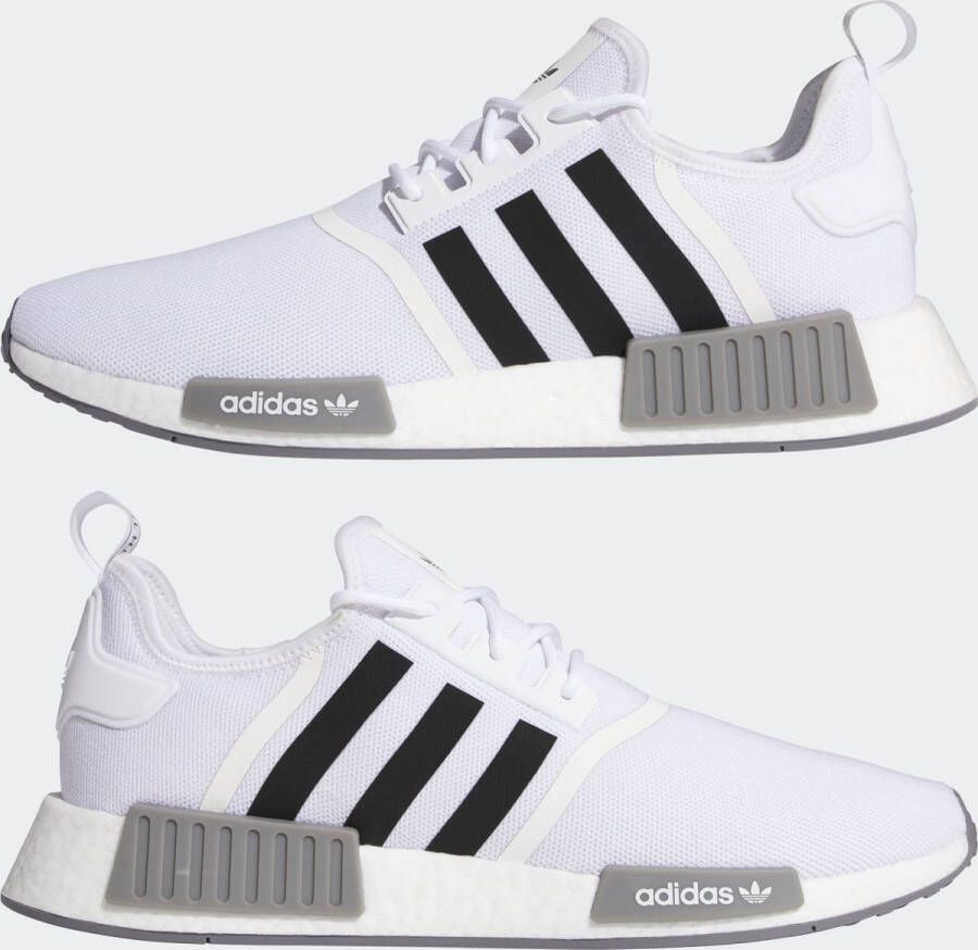 Adidas Originals Nmd_R1 Primeblue Witte Sneakers met Zwarte Inzetstukken White - Foto 10