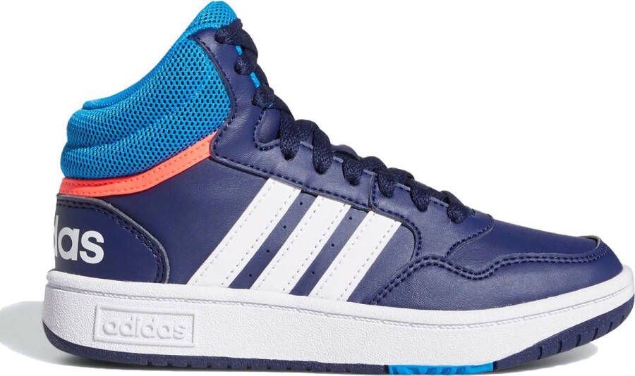 adidas Performance Hoops Mid Schoenen Kinderen Blauw