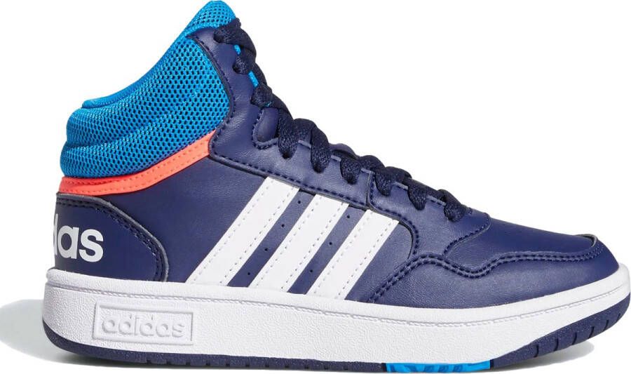adidas Performance Hoops Mid Schoenen Kinderen Blauw