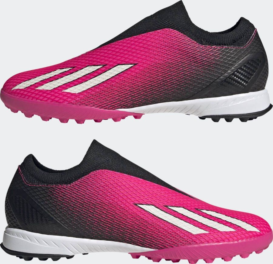 adidas Performance X Speedportal.3 Veterloze Turf Voetbalschoenen Unisex Roze