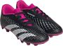 Adidas Predator Accuracy.4 Gras Kunstgras Voetbalschoenen (FxG) Kids Zwart Wit Roze - Thumbnail 7