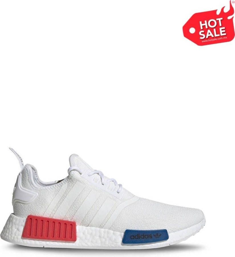 Adidas Originals Nmd_R1 Witte Stoffen Sneakers met Rode en Blauwe Accenten White - Foto 15