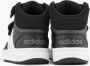 Adidas Sportswear Hoop Mid sneakers zwart wit grijs Imitatieleer 22 - Thumbnail 12