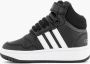 Adidas Sportswear Hoop Mid sneakers zwart wit grijs Imitatieleer 22 - Thumbnail 7
