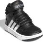 Adidas Sportswear Hoop Mid sneakers zwart wit grijs Imitatieleer 22 - Thumbnail 9